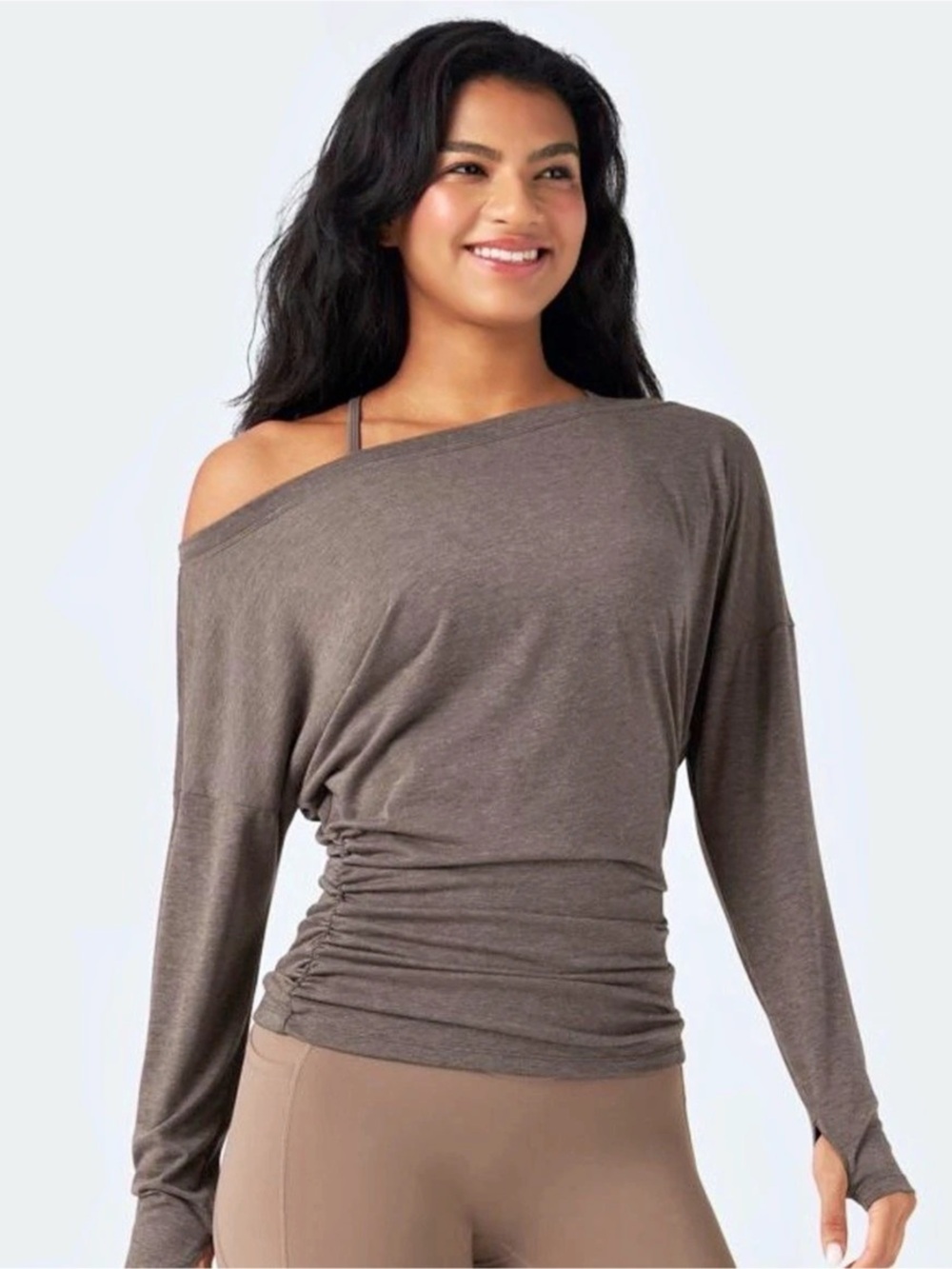 NWT Halara Ruched Off-Shoulder Top